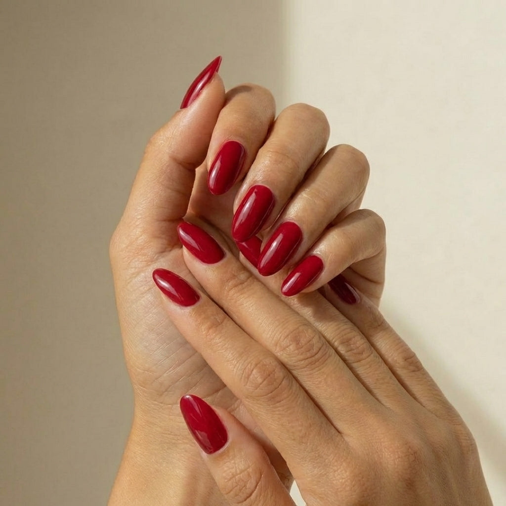 Elysa – Rouge Souverain | Press-on Nails